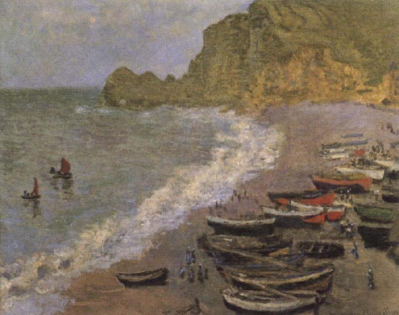 Claude Monet The Beach at Etretat oil painting image